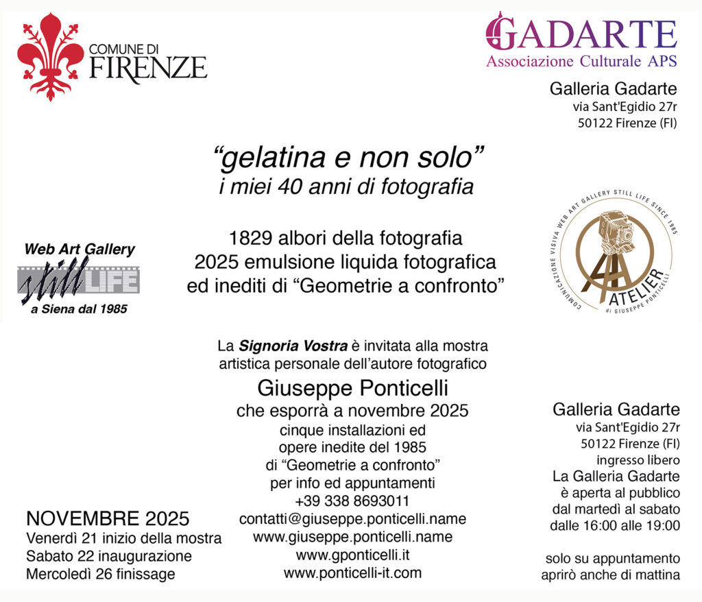 mostra personale fotografica "Gelatina e non solo"